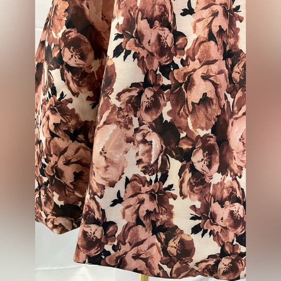 Altar’d‎ State Clover Floral Bubble Dress in Brown Mini Strapless Large New - Picture 4 of 12